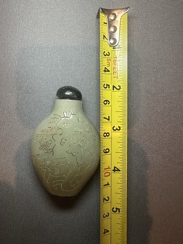 Chinese Qing Dynasty Antiques Jade Snuff Bottle - 第 9/10 張圖片