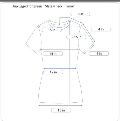 Women’s V-neck Shirt by Unplugged for Green USA - Picture 7 of 14