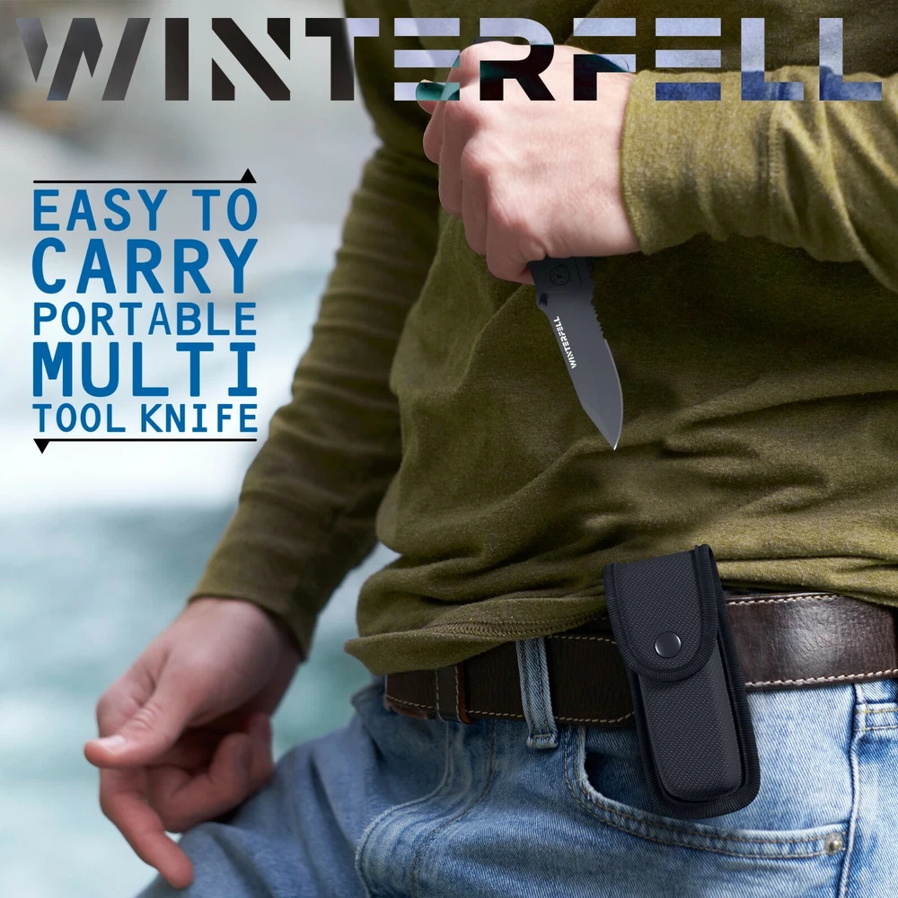 Multi tool Knife WINTERFELL Multipurpose Outdoor Folding Pocket Pliers Multitool