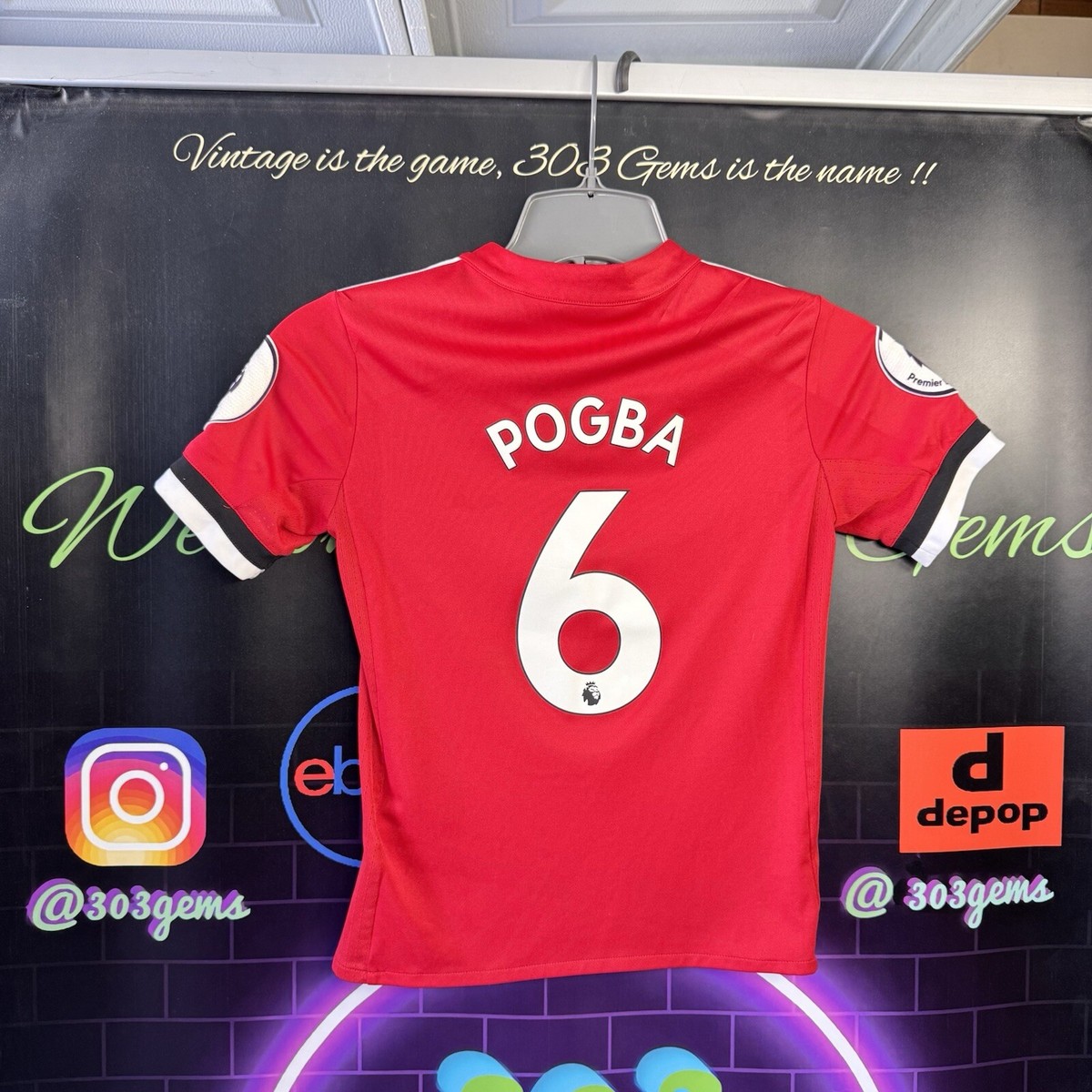 Authentic adidas Manchester United #6 Pogba KIDS YOUTH Soccer