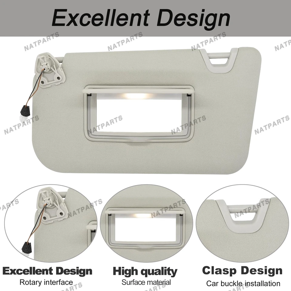 Parasol conductor izquierdo con luz para Nissan Rogue X-Trail 2014-2020 96401-4BA3E Foto 3 de 4