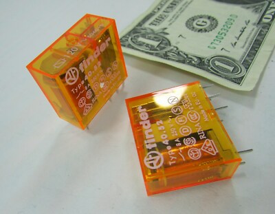 Lot 2 Finder 120VAC Coil 8A 250V Miniature Ice Cube Relay Plug-In/Solder DPDT/NO