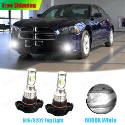 For DODGE Charger 2010 2011 2012 2013 2014 - 2PC 6000K White LED Fog Light  Bulbs | eBay