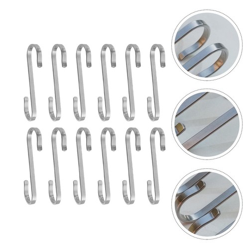 12 Pcs Stainless Steel Hook Decorative Hooks for Hanging Storage with - Picture 8 of 12