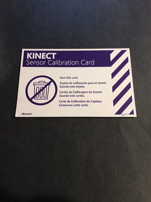 xbox kinect sensor Calibration Card Insert