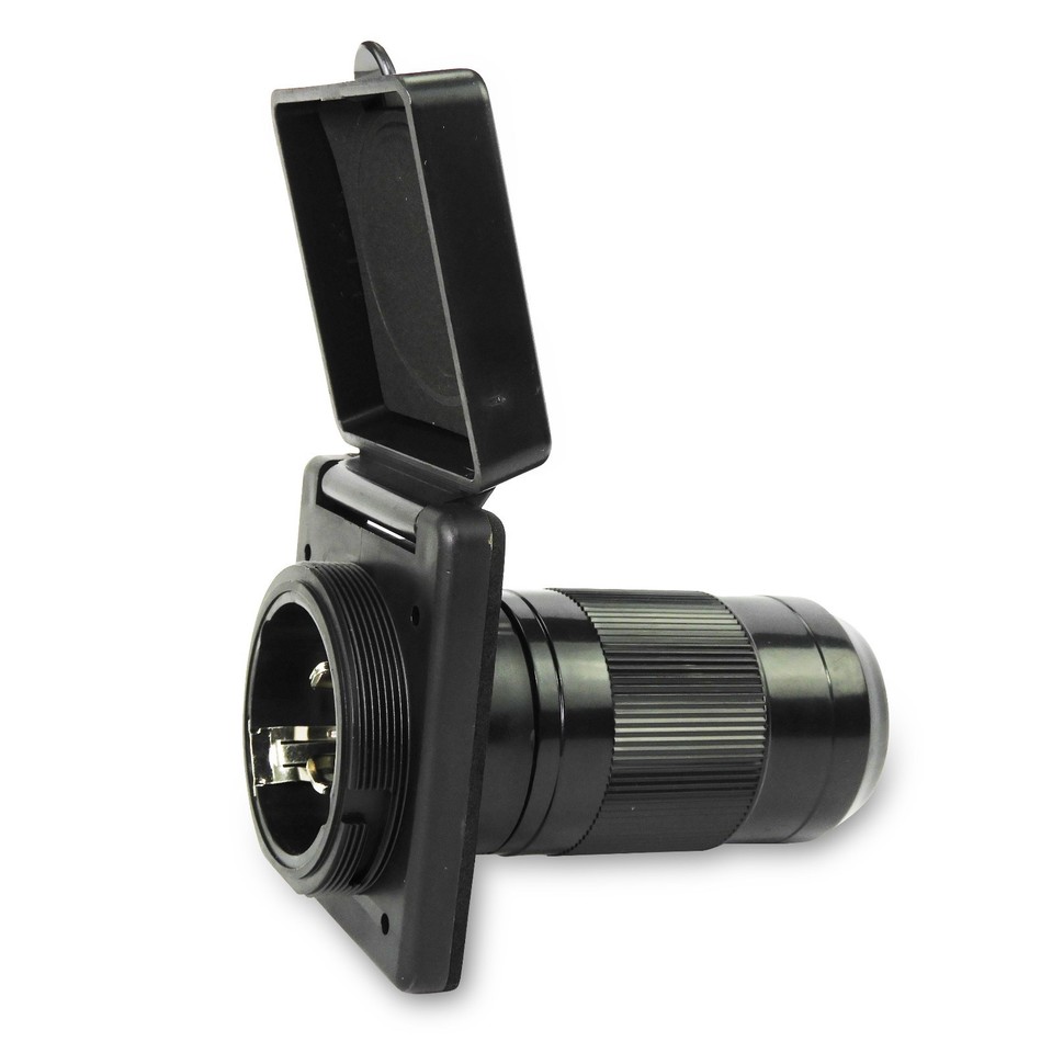 RV Power Inlet 50 Amp 125/250V Marine Twist Easy Lock Power Inlet Black ...