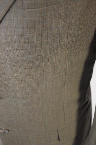 Blazer cappotto sportivo Hickey Freeman marrone finestra quadri lana peggiorata 42R - Foto 3 di 12