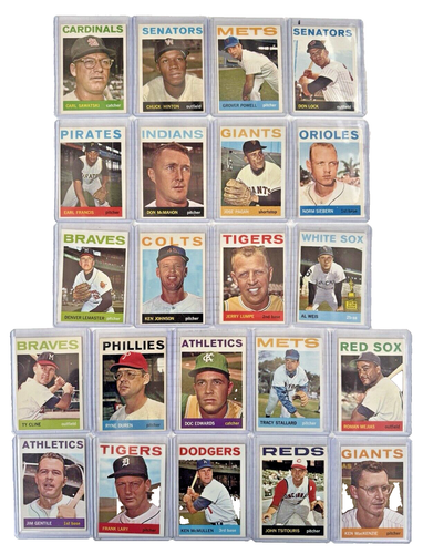 1964 Topps 22 Different Vintage Baseball Card Lot Most EX+ Mid Grade See List ⚾ - 第 1/10 張圖片