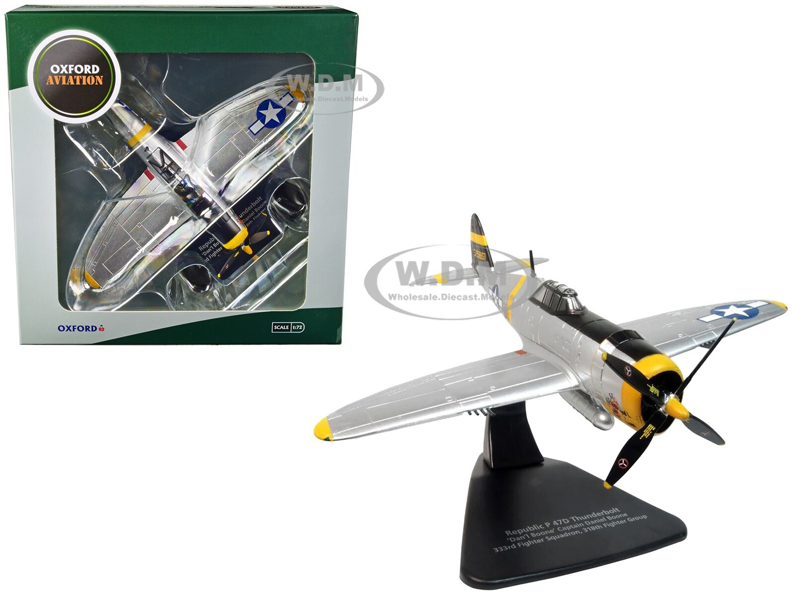 REPUBLIC P-47D THUNDERBOLT FIGHTER PLANE USAAF 1/72 DIECAST MODEL OXFORD AC117