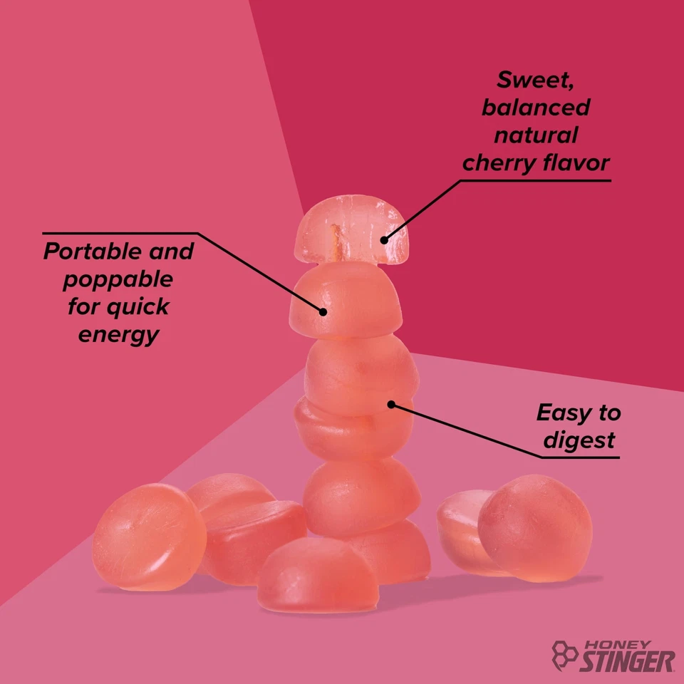 Cherry Energy Chews Pack de 12 Vitaminas Orgánicas Sin Gluten Combustible Rápido Foto 4 de 4