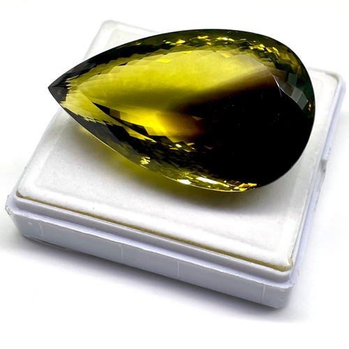 VVS 273 Cts Certificato Naturale Bio Limone Quarzo 57x34mm Taglio Pera Pietra Preziosa Sciolta - Foto 17 di 19
