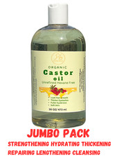 Castor Oil for Hair Growth, Skin, Nails, Thick Eyebrows, Eyelashes 16 FL oz