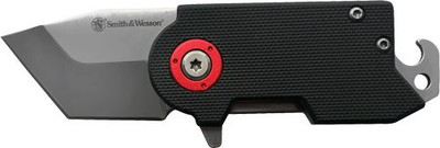 SMITH & WESSON KNIFE BENJI FOLDING BLADE 4.25'' TOTAL LENGTH W/BTTL OPNR