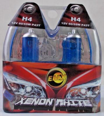 Lamp Light Headlight Bulb H4 BLUE 12V  60/55W P43T  (Pack of 2 Bulbs) 7413B EMX