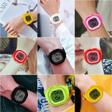 Unisex Waterproof Digital Sports Watch LED Screen Large Face Silicone Watches US
