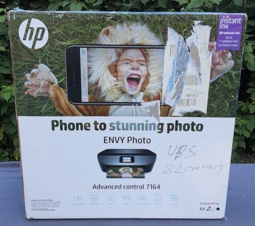 HP Envy Photo All-in-One Wireless Photo Printer 7164 Factory Sealed - Picture 1 of 4