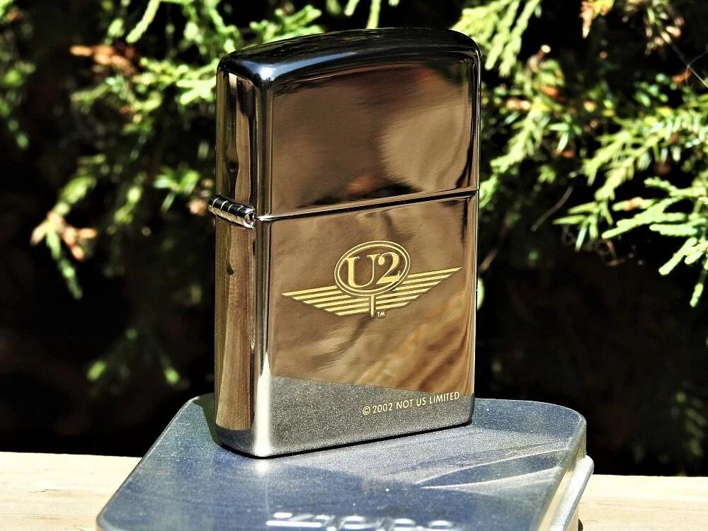 Zippo Lighter - U2 Wings - Achtung Baby - Bono - The Edge - Adam Clayton