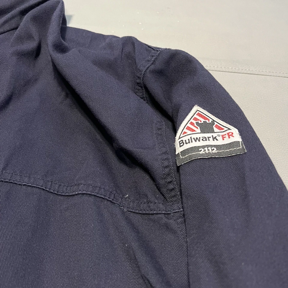Bulwark FR Westex Ultrasoft Flame Fire Resistant Navy Blue Zip Work Jacket 4XL-X - Image 3 of 4
