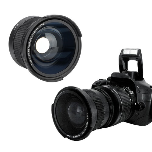 52 mm 0,35 x Universal Weitwinkel Fischaugenobjektiv mit Objektivdeckel Aufbewahrungstasche - Bild 3 von 8