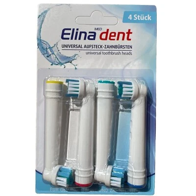 Elina Med Dent Universal Aufsteck-Zahnbürsten Geeignet für alle Zahnbürsten