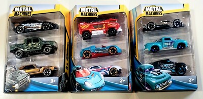 9 Piece Set ZURU Metal Machines Model Toy Cars Collectible NEW