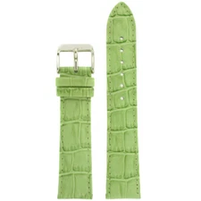 Watch Band Lime Green Leather Crocodile Alligator Grain 12mm - 24mm