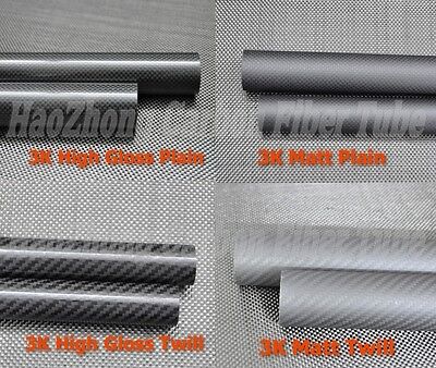 2pcs 3K Carbon Fiber Tube x 500mm 30mm 32mm 33 34 35mm 36mm 38mm 40mm 50mm 60mm