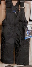 NEW Rawik Toddler Black Cargo BiB Snow Overalls Skiing Insulated Pants Sz 2T 3