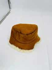 NEW Surell Accessories Women's Chestnut Shearling Cloche Women Brown bucket hat