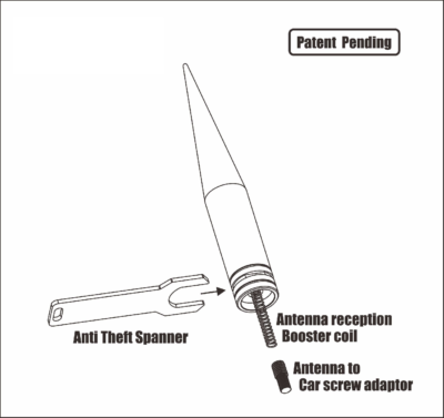 VMS Racing 5" .50 Cal Bullet Antenna – Black Anodized For Harley Davidson Street Glide