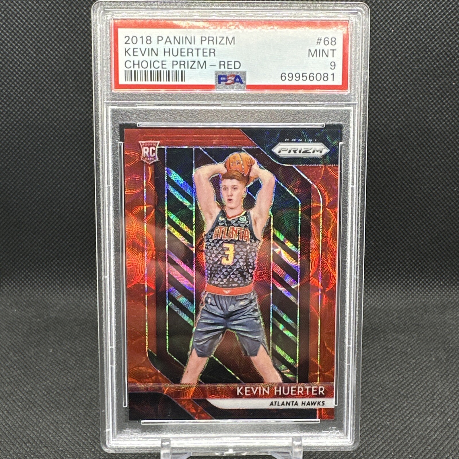 2018-19 Panini Prizm Choice Red 75/88 Kevin Huerter #68 PSA 9 MINT RC