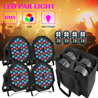 4X 80W LED Par Strahler RGB 36 LED Par DMX Bühnenlicht Bag Wasserdicht Tasche - Bild 1 von 4