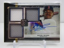 RAFAEL DEVERS 2020 TOPPS MUSEUM TRIPLE PATCH AUTOGRAPH AUTO #66/90- RED SOX!!