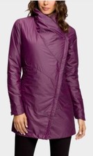 Nau Insulated Ladies Jacket Size Xxs Asymmetrical Front Zip Purple, Retail $230