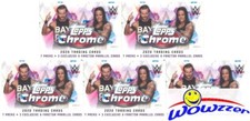(5) 2020 Topps WWE CHROME EXCLUSIVE Factory Sealed Blaster Box-X-FRACTORS!