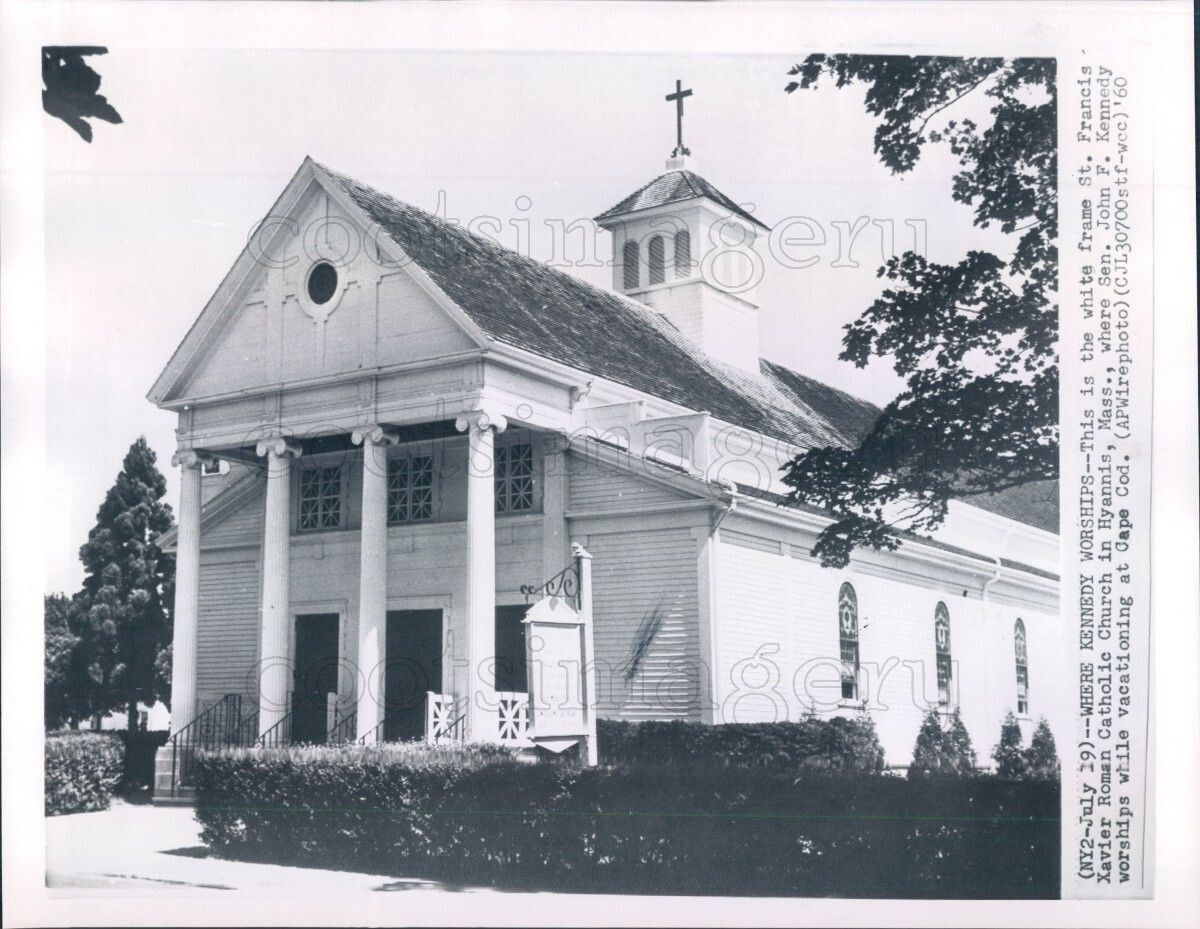 1960 Press Photo St Francis Xavier Church Exterior Hyannis