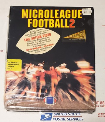 Microleague Football 2 - 1992 - Brand New Sealed - box in good shape only