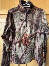 Huntworth  Womens Size Large Oaktree EVO Camo Pullover Hunting 1/4 Zip