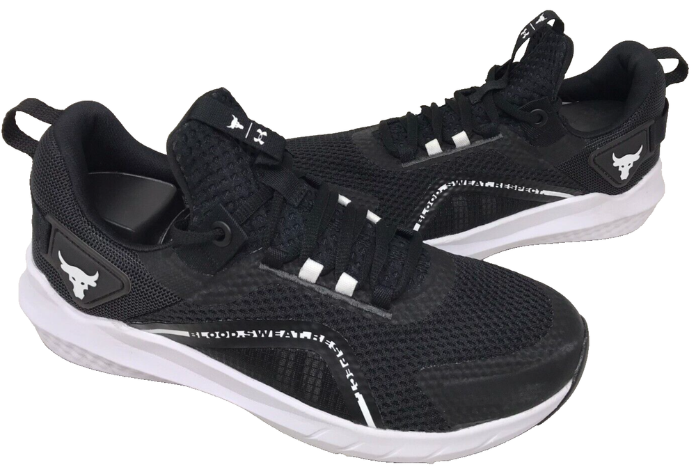 Under Armour Men's Project Rock BSR 3 Blk/Wht Lace Up Sneakers Size:10 80M