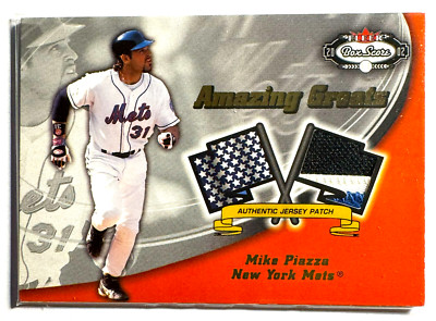 2002 Fleer Box Score #NNO Mike Piazza Amazing Greats Patch #/150