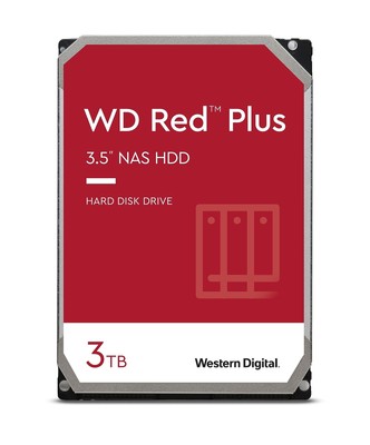 Western Digital 3TB WD Red Plus NAS Internal Hard Drive HDD - 5400 RPM, SATA ...