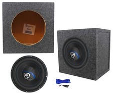 Rockville K5 W10K5S2 10" 1200 Watt 2 Ohm Car Subwoofer Sealed Sub Box Enclosure