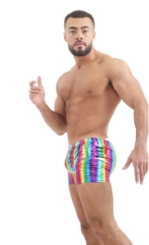 Unisex 80's Shiny Metallic Gay Pride 