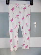 Kytebaby White Flamingo Leggings Size 2T Girl's NWOT