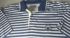Cutter & Buck Golf Polo Shirt Two Rivers Country Club Virginia Striped Sz XL