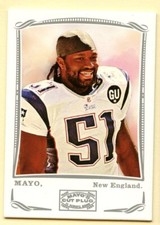 2009 Topps Mayo's Cut Plug Jerod Mayo Silver parallel football card #120