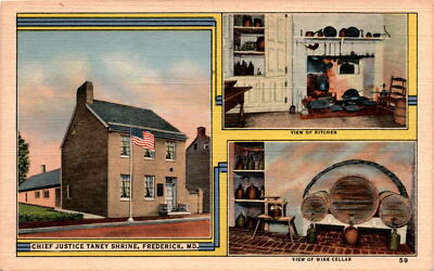 Chief Justice Taney Shrine, Frederick, Maryland, Taney Home, Postcard
