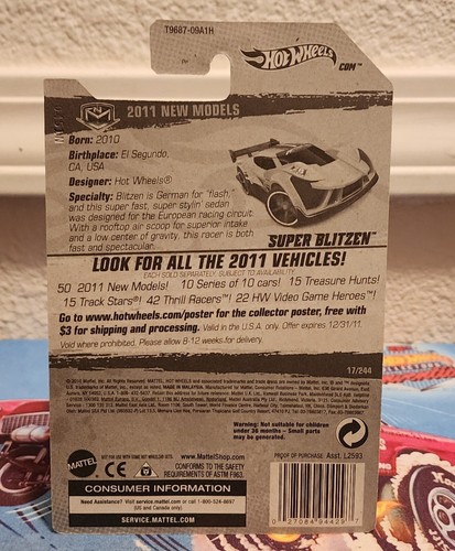 Hot Wheels 2011 New Models Super Blitzen - Picture 3 of 3
