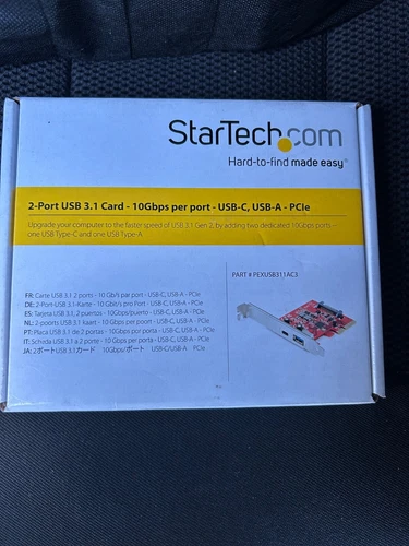 StarTech.com 2-port 10Gbps USB C PCIe Card Adapter USB 3.1 Gen 2 TypeC PCI NEW