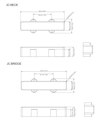 Delano JMVC 4 FE/M2 4 string jazz bass NECK split coil humbucker